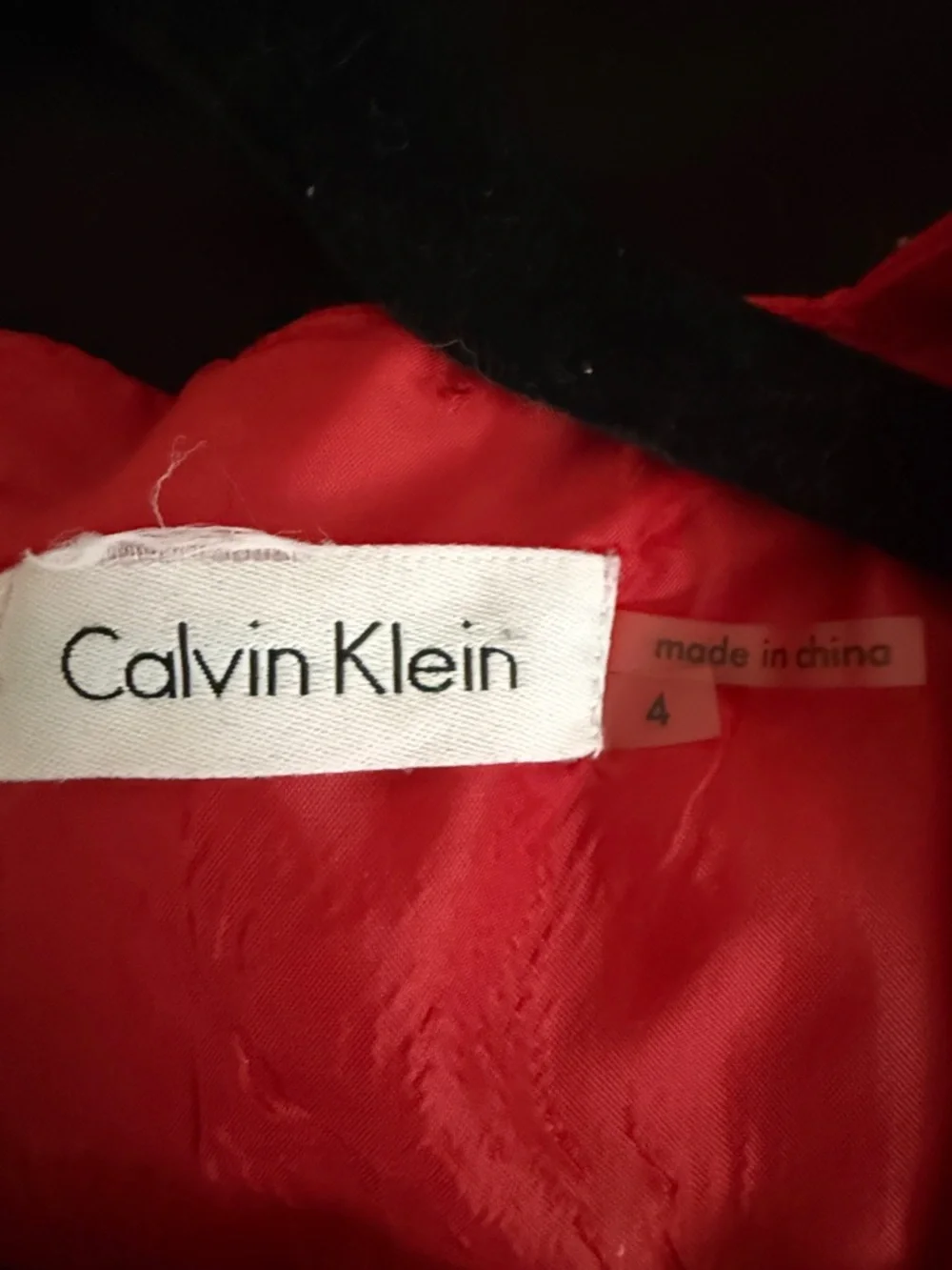 Calvin Klein Red and Black Colorblock Midi Sheath Dress size 4 - Picture 9 of 15